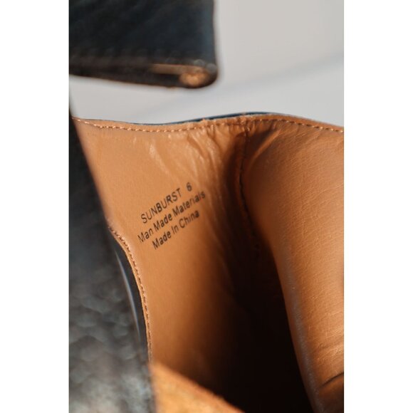 Corkys Boutique Sunburst Open-Toe Wedge Sandals Black‎ Size 6 - Picture 9 of 10